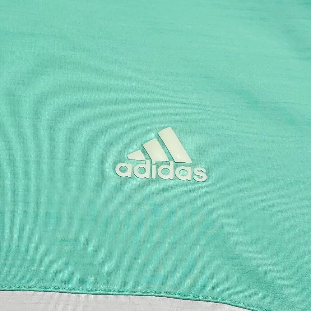 Adidas Golf Polo Shirt Mens Large Two Color Design‎ Preppy Stretch Green Gray
